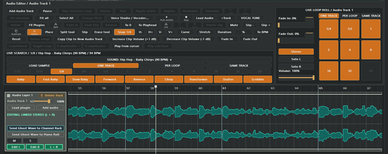 Editor de audio de DAWcito