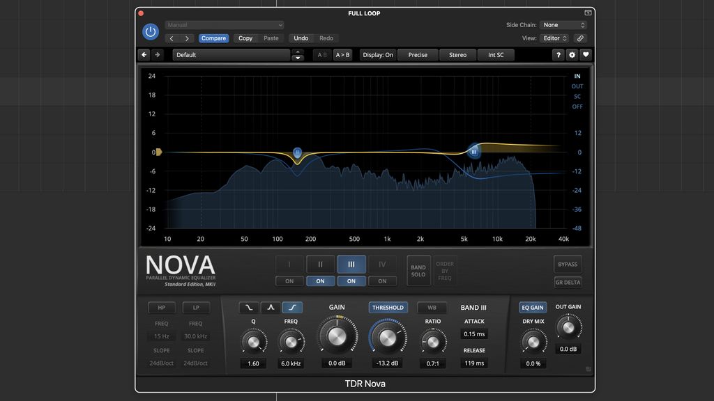 Interfaz del plugin TDR Nova